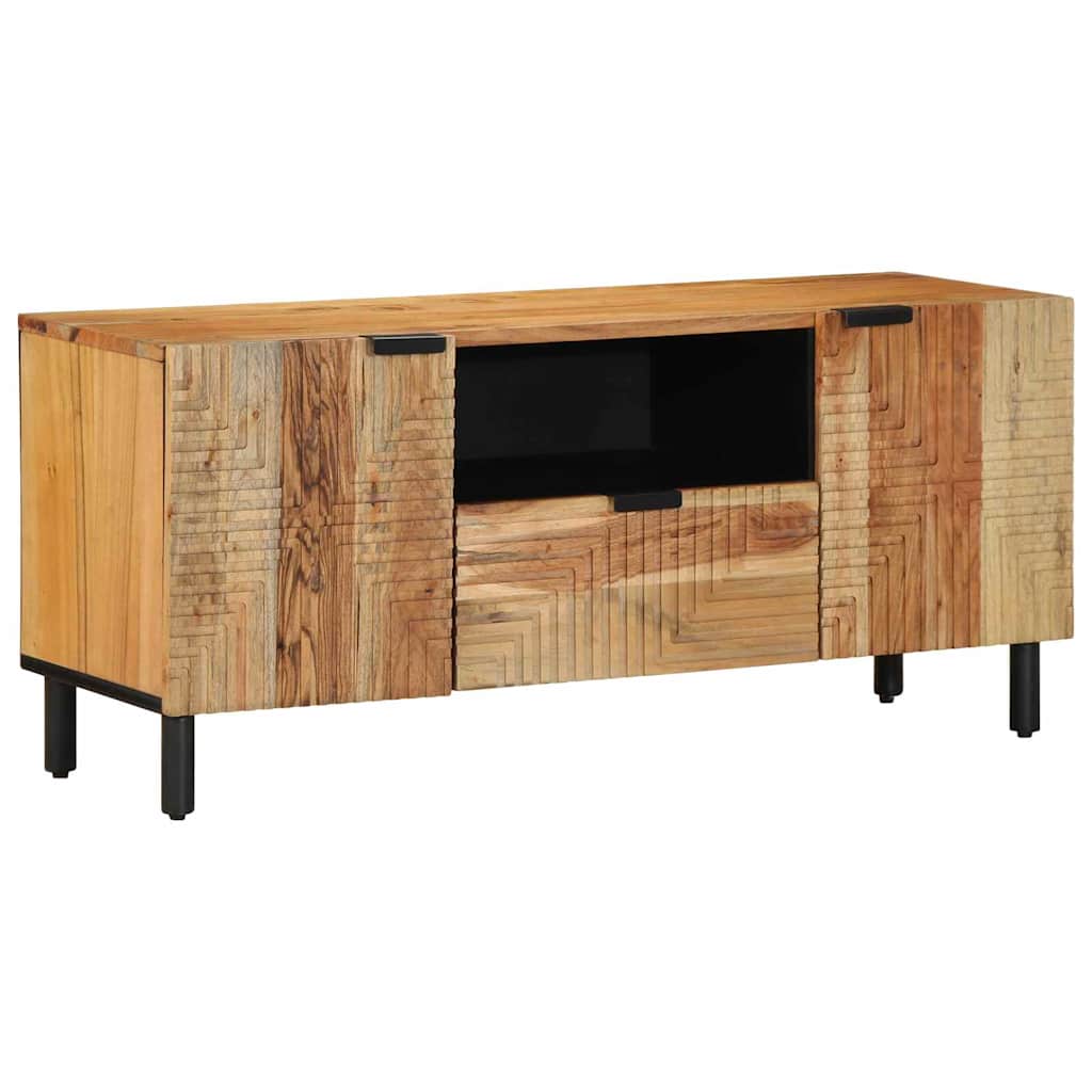 Mobile TV Marrone 105 x 33.5 x 46 cm Legno massello di acacia