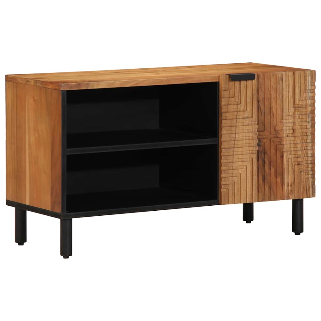 Mobile TV Marrone 80 x 31.5 x 46 cm Legno massello di acacia
