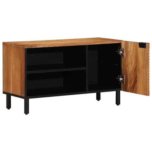 Mobile TV Marrone 80 x 31.5 x 46 cm Legno massello di acacia
