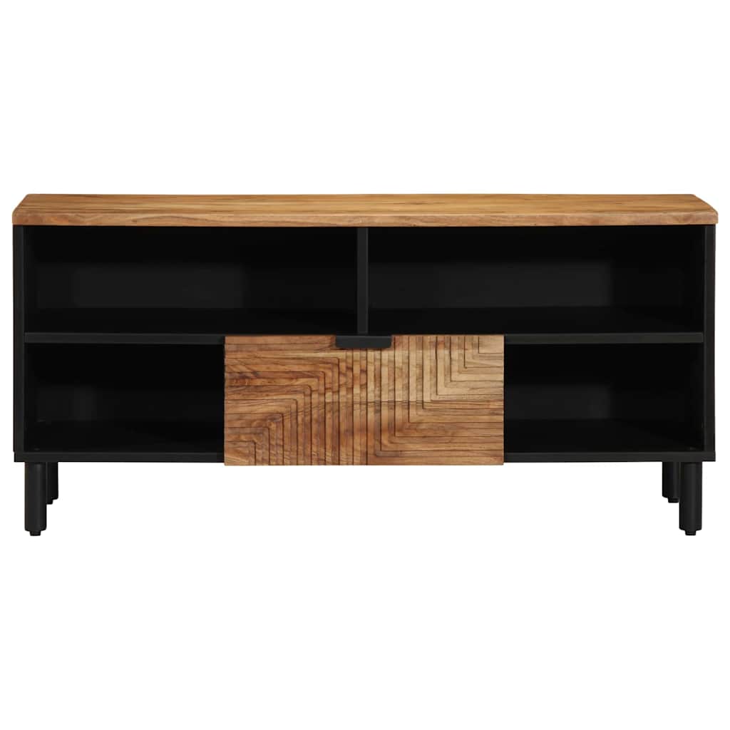 Mobile TV Marrone 100 x 33.5 x 46 cm Legno massello di acacia