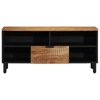 Mobile TV Marrone 100 x 33.5 x 46 cm Legno massello di acacia