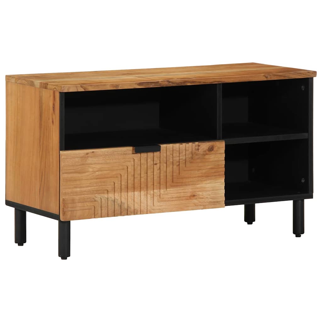 Mobile TV Marrone 80 x 33.5 x 46 cm Legno massello di acacia