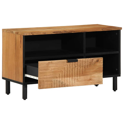 Mobile TV Marrone 80 x 33.5 x 46 cm Legno massello di acacia