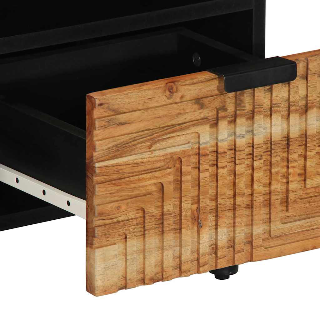 Mobile TV Marrone 100 x 33.5 x 46 cm Legno massello di acacia