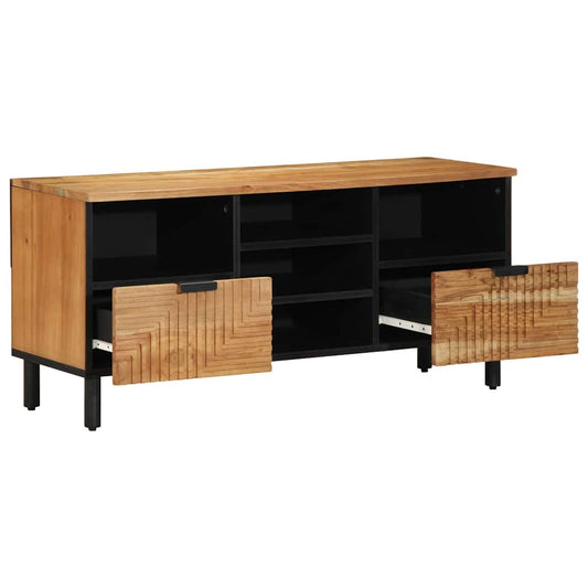 Mobile TV Marrone 100 x 33.5 x 46 cm Legno massello di acacia