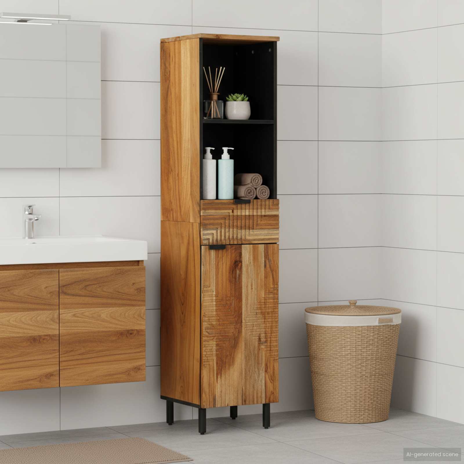 Mobile da Bagno Marrone 38 x 33 x 160 cm | homemem39