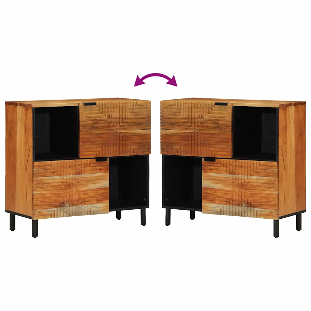 Sideboard Marrone 80 x 33 x 75 cm Legno massello di acacia