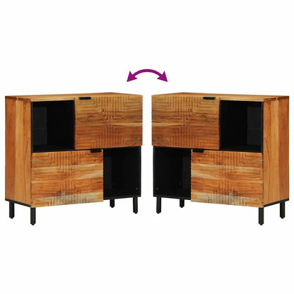 Sideboard Marrone 80 x 33 x 75 cm Legno massello di acacia