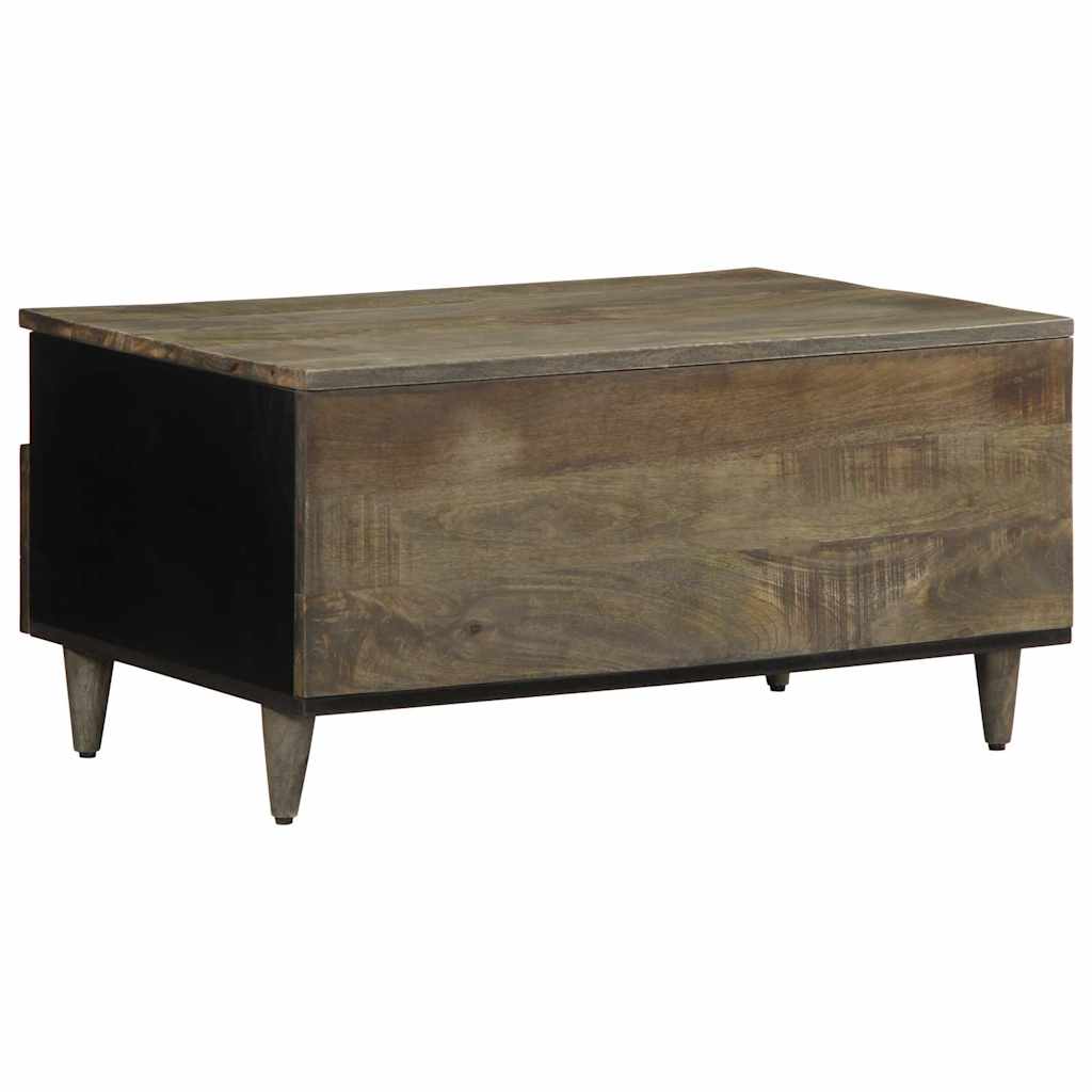 Tavolino Grigio Chiaro 80x54x40 cm in Legno Massello di Mango | homemem39