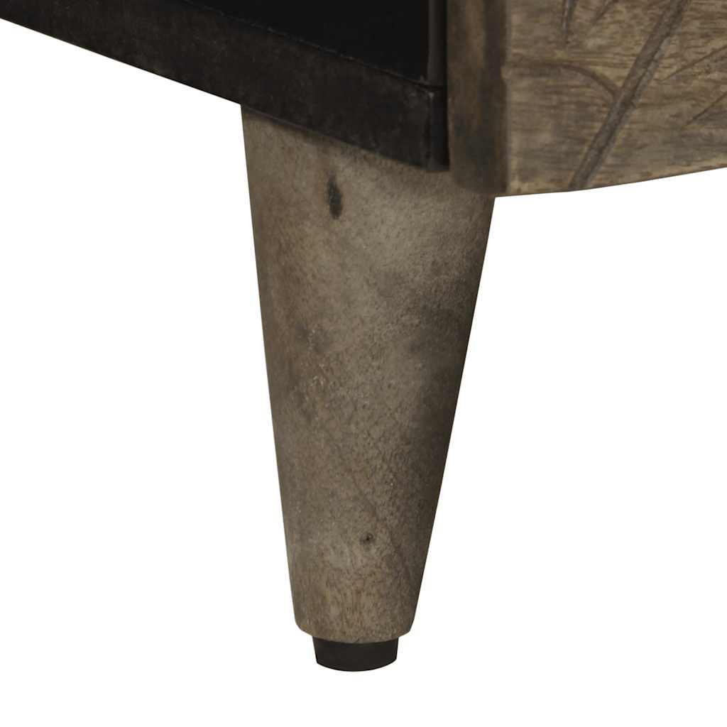 Tavolino Grigio Chiaro 80x54x40 cm in Legno Massello di Mango | homemem39