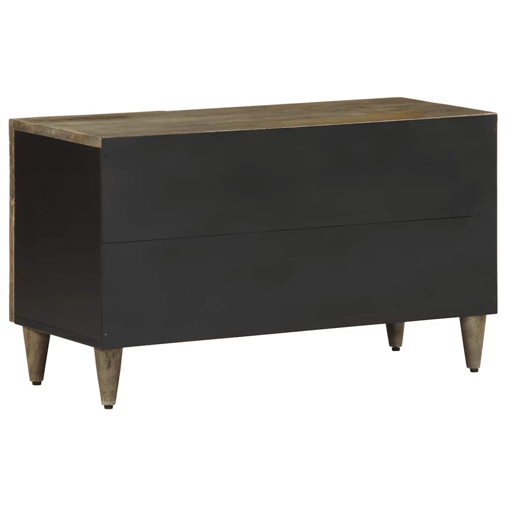Mobile Porta TV Grigio Chiaro 80x31,5x46 cm in Legno Mango - homemem39