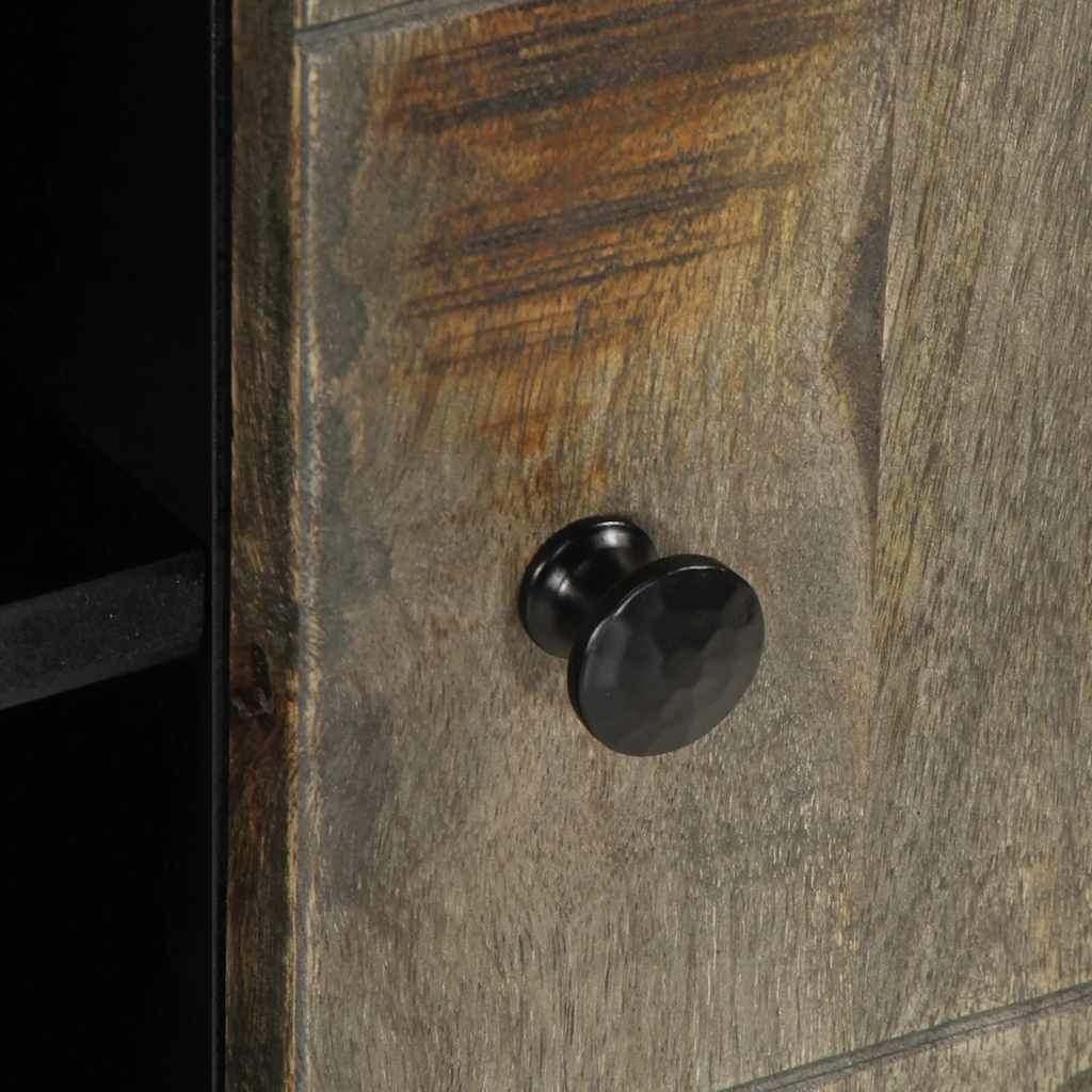 Mobile Porta TV Grigio Chiaro 80x31,5x46 cm in Legno Mango - homemem39