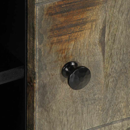 Mobile Porta TV Grigio Chiaro 80x31,5x46 cm in Legno Mango - homemem39