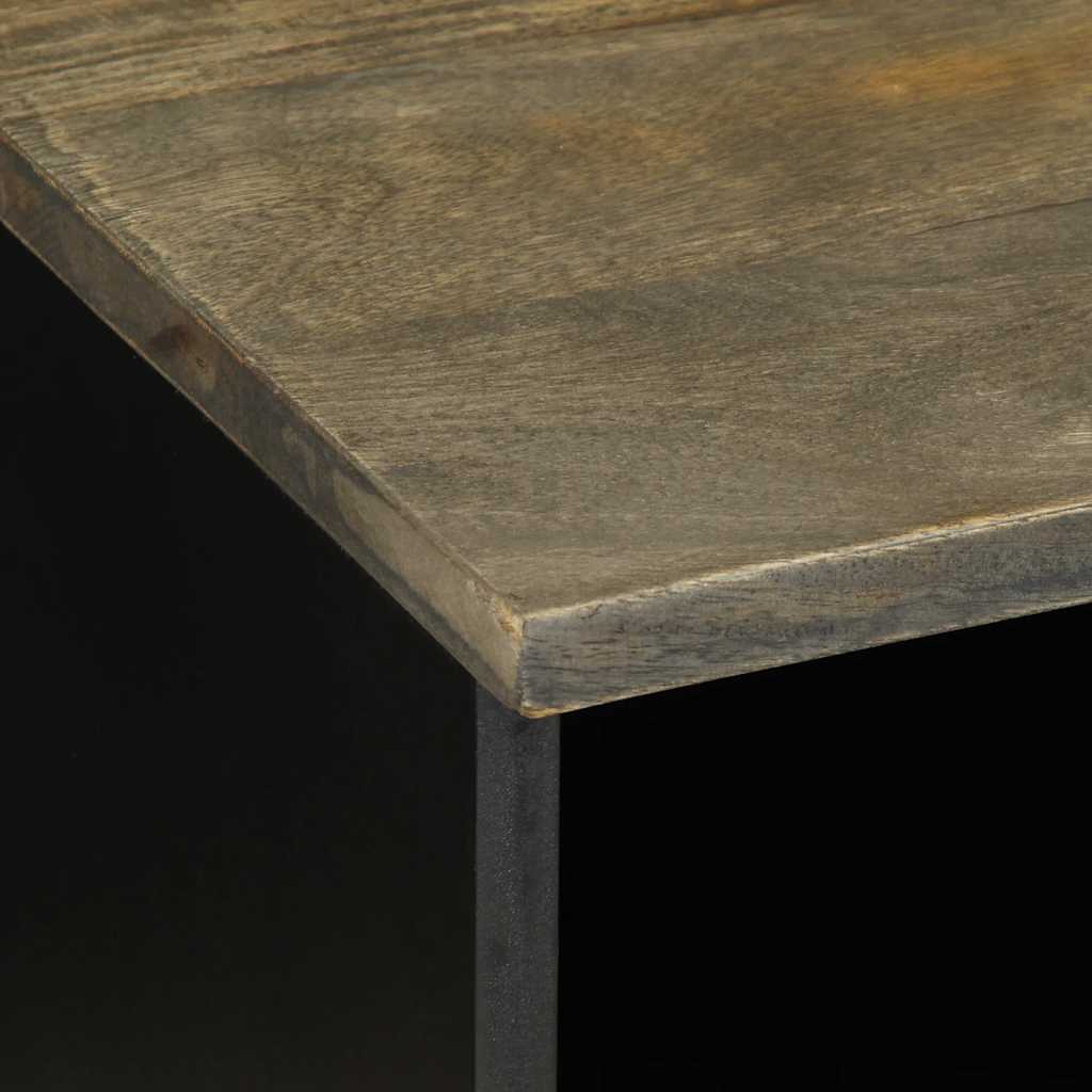 Mobile Porta TV Nero 100x33x46 cm in Legno Massello di Mango - homemem39