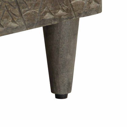 Mobile Porta TV Nero 100x33x46 cm in Legno Massello di Mango - homemem39