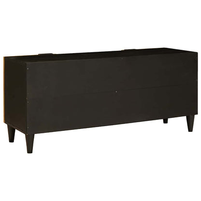 Mobile TV Nero e Oro 105 x 33 x 46 cm legno massello di mango