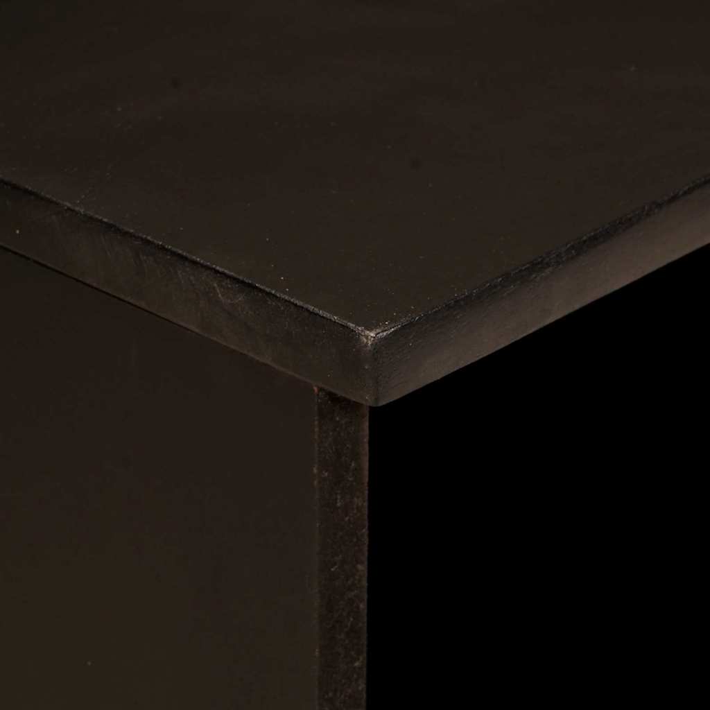 Mobile TV Nero e Oro 100 x 33 x 46 cm legno massello di mango