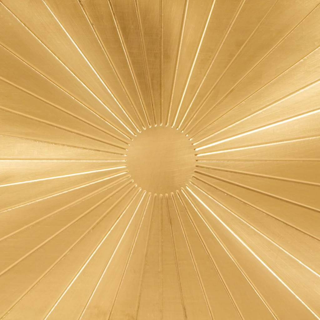 Mobile TV Nero e Oro 80 x 33 x 46 cm legno massello di mango