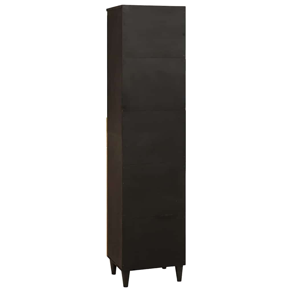 Mobile da Bagno con cassetto Nero e Oro 38 x 33 x 160 cm | homemem39