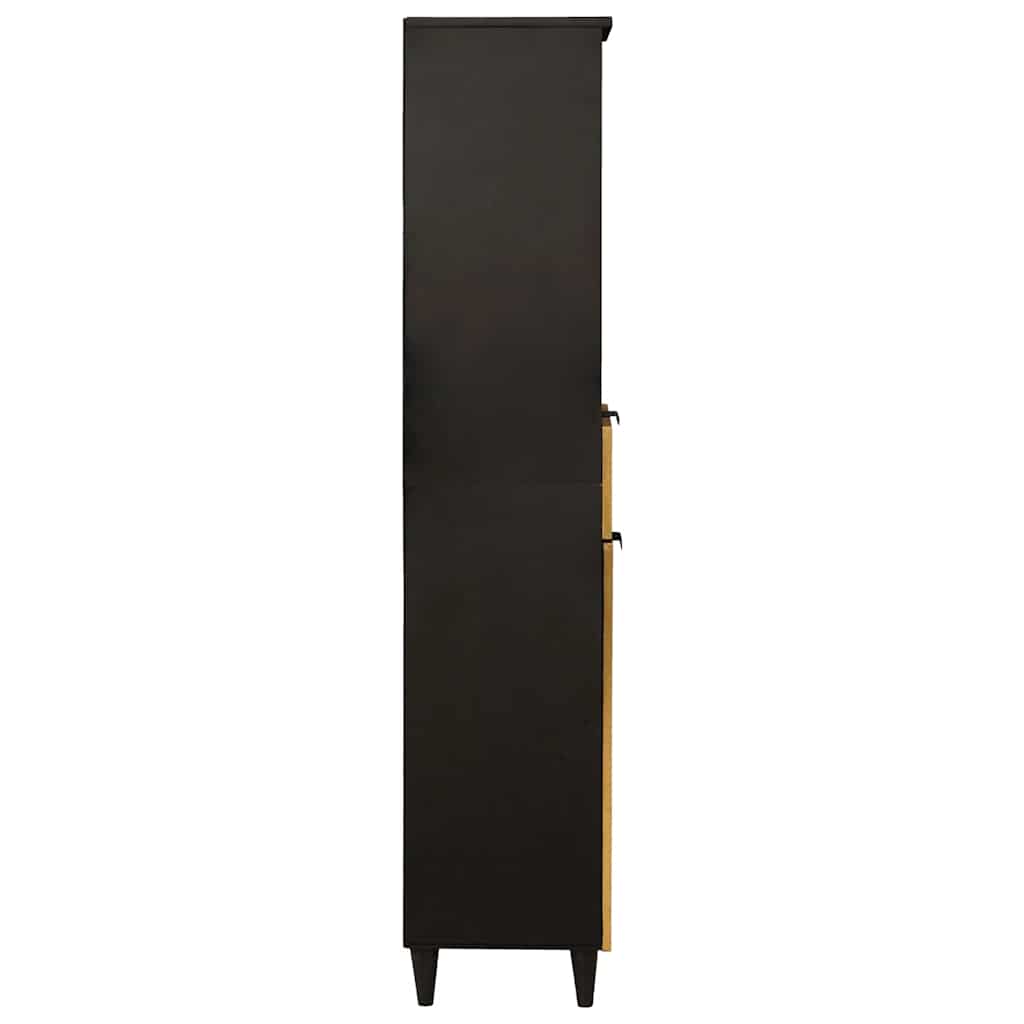 Mobile da Bagno con cassetto Nero e Oro 38 x 33 x 160 cm | homemem39