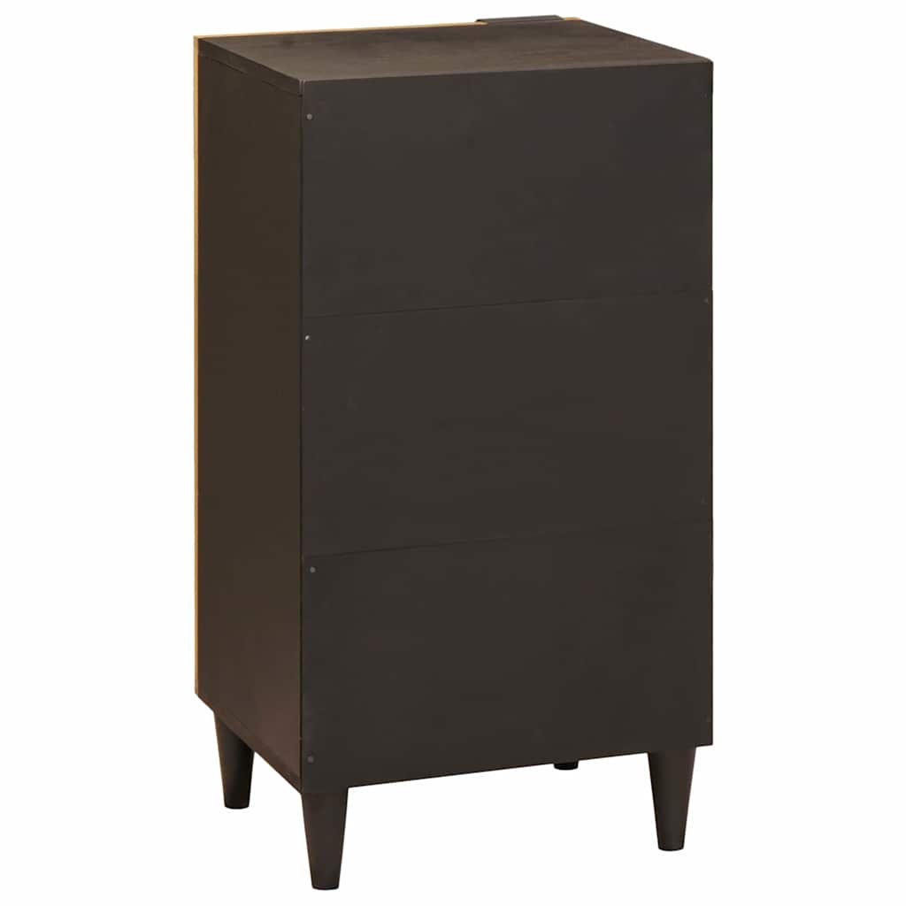 Credenza Nero e Oro 40 x 33 x 75 cm legno massello di mango