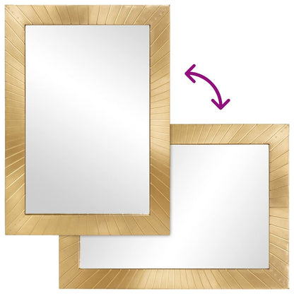 Specchio da bagno Montaggio a parete Oro 50 x 2,5 x 70 cm | homemem39