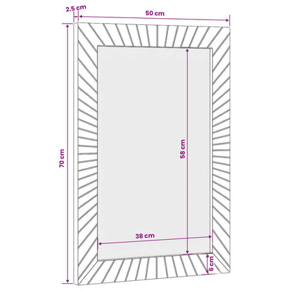 Specchio da bagno Montaggio a parete Oro 50 x 2,5 x 70 cm | homemem39
