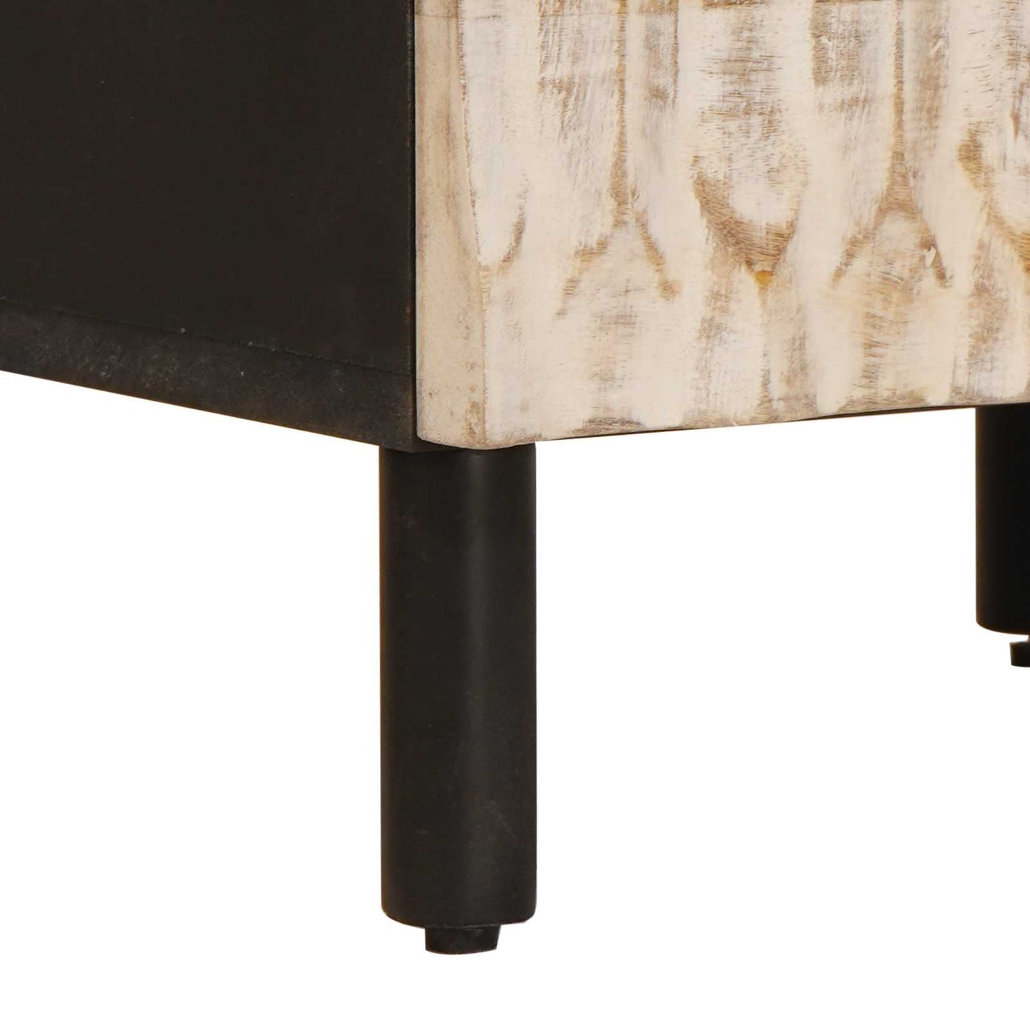 Armadio da Notte Bianco 40 x 33 x 46 cm Legno di mango massello | homemem39