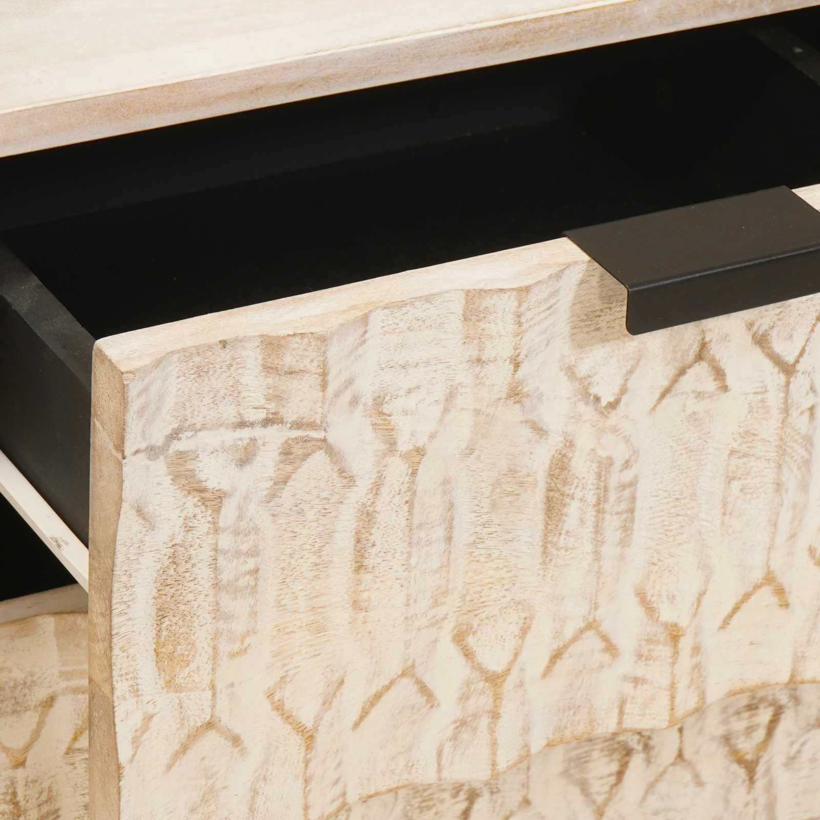 Armadio da Notte Bianco 40 x 33 x 46 cm Legno di mango massello | homemem39