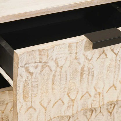 Armadio da Notte Bianco 40 x 33 x 46 cm Legno di mango massello | homemem39