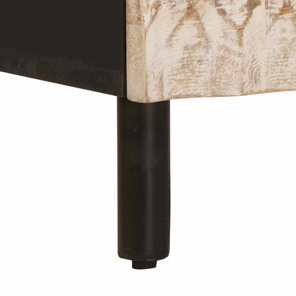 Armadio da Notte Bianco 40 x 33 x 46 cm Legno di mango massello | homemem39