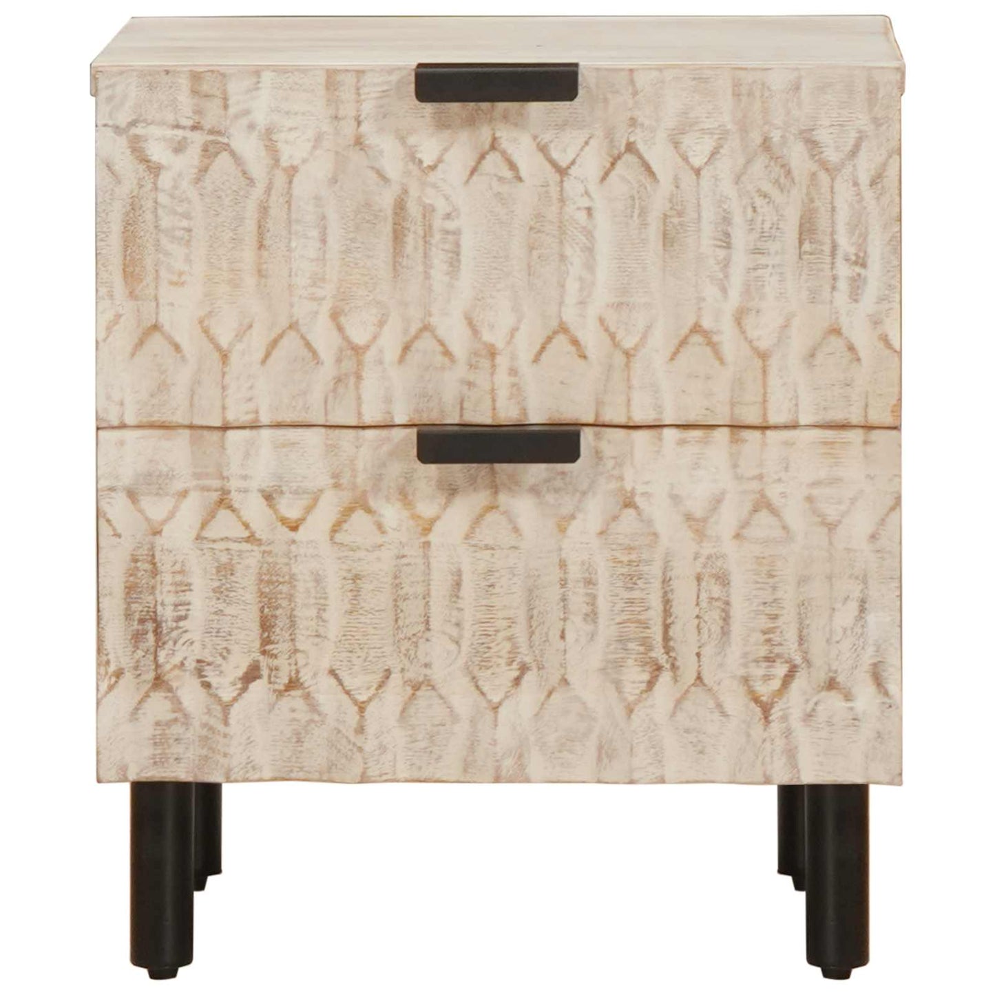 Armadio da Notte con cassetto 2 pcs Bianco 40 x 33 x 46 cm | homemem39