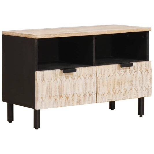 Mobile TV con cassetto Finitura Bianco Lavato 70 x 33 x 46 cm