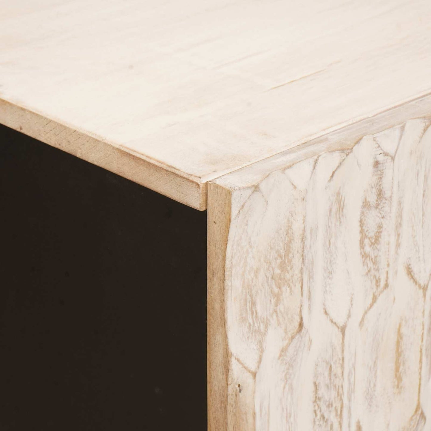 Credenza Finitura Bianco Lavato 60 x 33 x 75 cm | homemem39