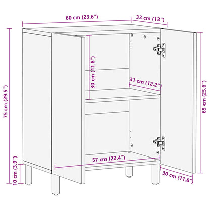 Credenza Finitura Bianco Lavato 60 x 33 x 75 cm | homemem39