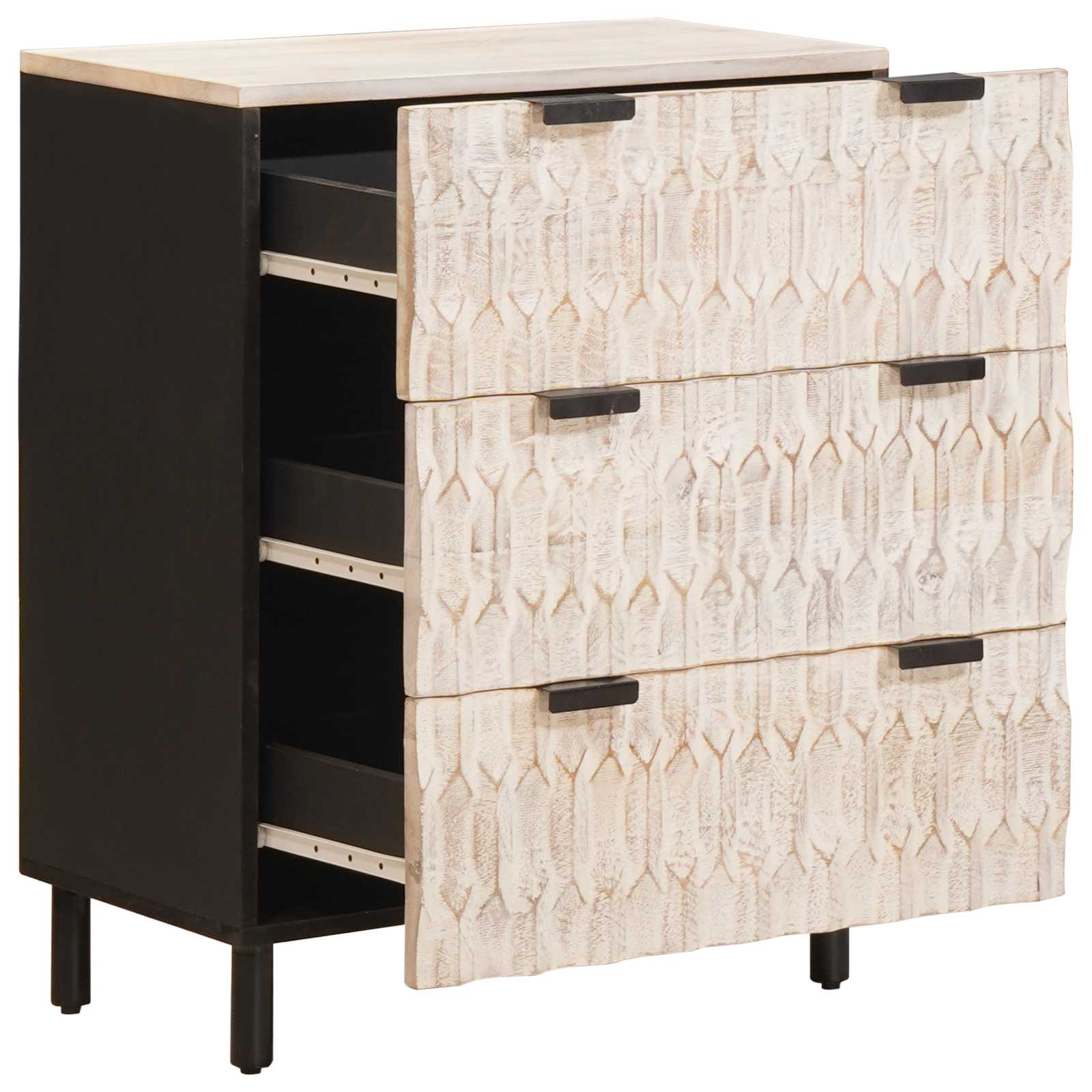 Credenza Finitura Bianco Lavato 60 x 33 x 75 cm | homemem39