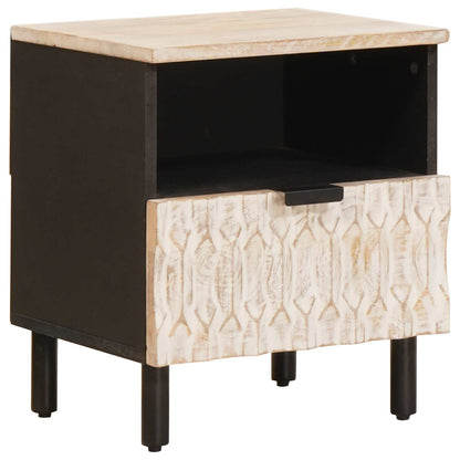 Armadio da Notte con cassetto 2 pcs Bianco 40 x 33 x 46 cm