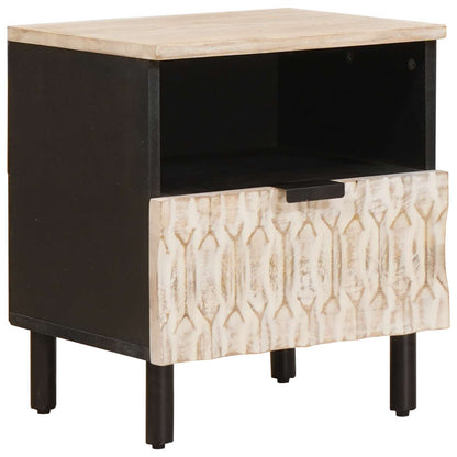 Armadio da Notte con cassetto 2 pcs Bianco 40 x 33 x 46 cm