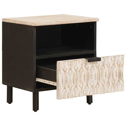Armadio da Notte con cassetto 2 pcs Bianco 40 x 33 x 46 cm