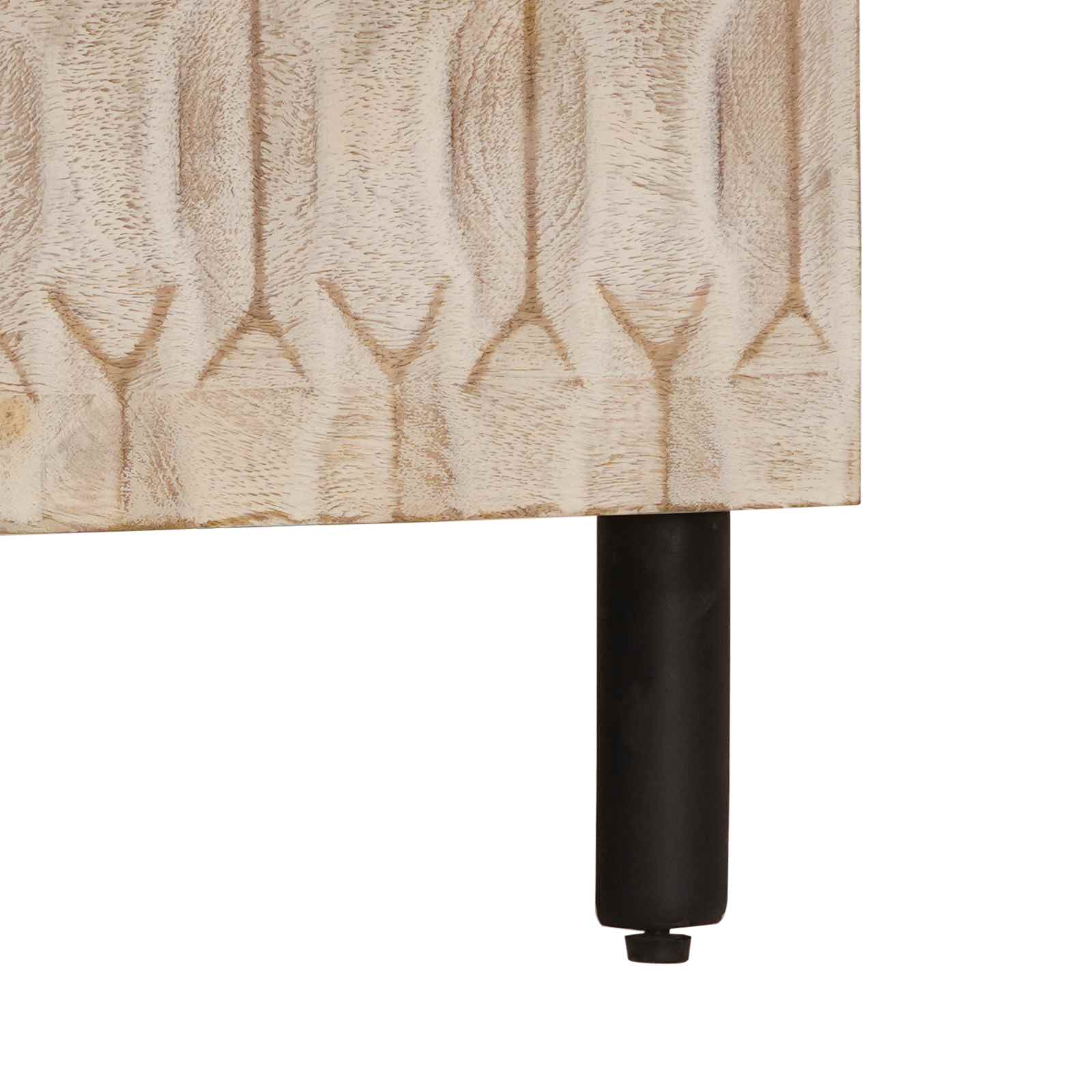 Armadio da Notte Bianco 50 x 33 x 62 cm Legno di mango massello | homemem39