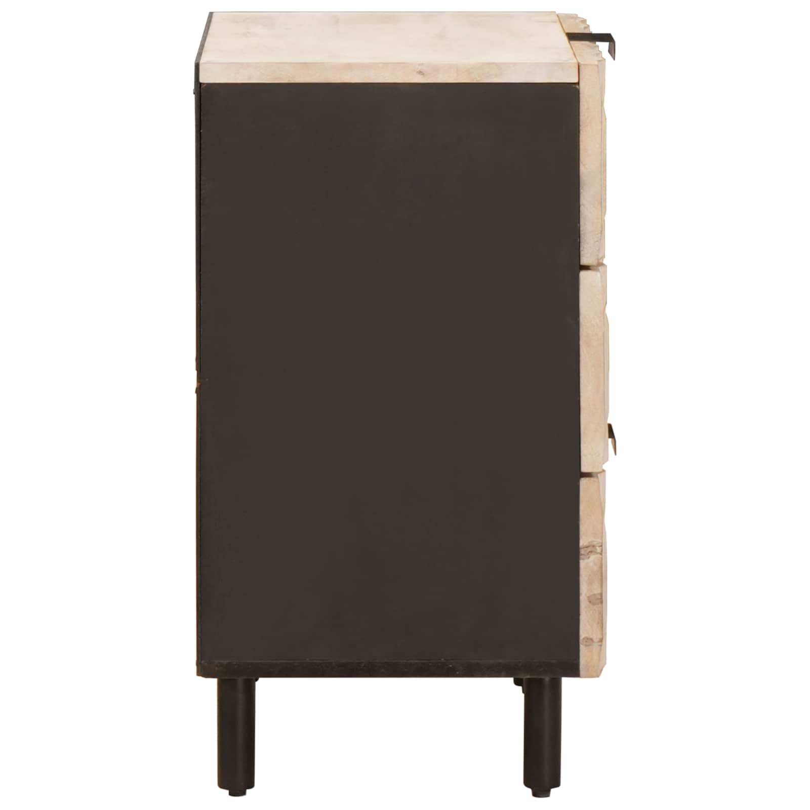 Armadio da Notte Bianco 50 x 33 x 62 cm Legno di mango massello | homemem39
