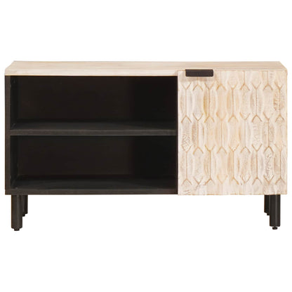 Mobile TV con porta Finitura Bianco Lavato 80 x 33 x 46 cm | homemem39