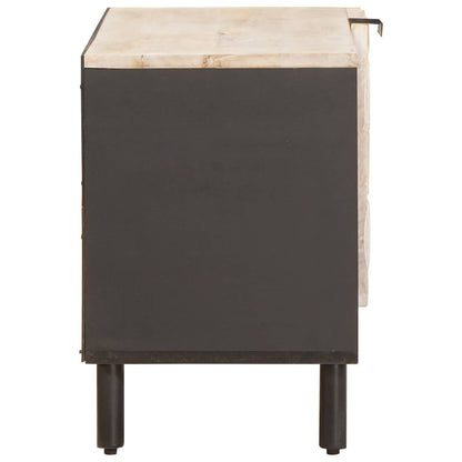 Mobile TV con porta Finitura Bianco Lavato 80 x 33 x 46 cm | homemem39