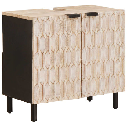 Armadio per Lavabo da Bagno con porta Bianco 62 x 33 x 58 cm