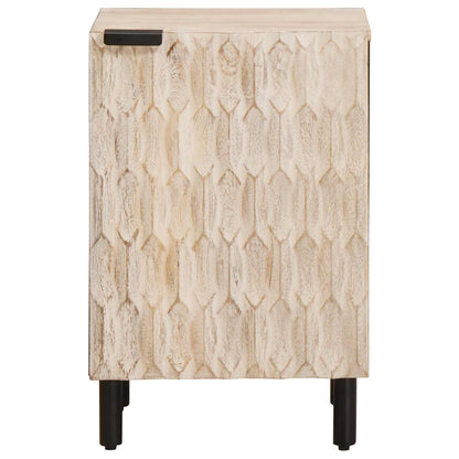 Mobile da Bagno Bianco 38 x 33 x 58 cm Legno di mango massello