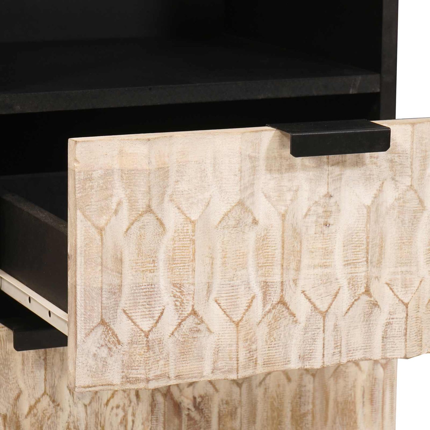 Mobile da Bagno con lo scaffale Nero e Bianco 38 x 33 x 160 cm