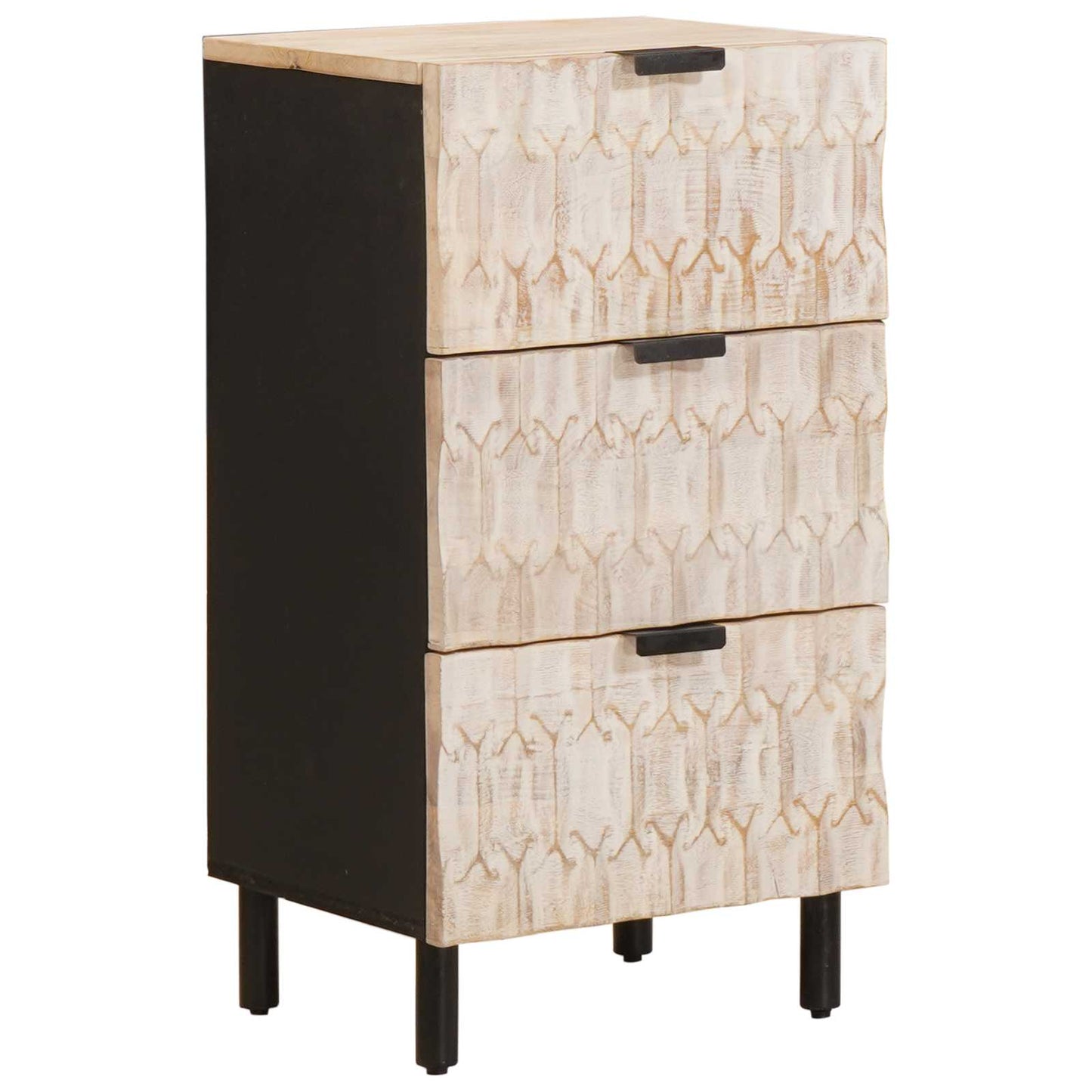 Credenza con cassetto Finitura Bianco Lavato 40 x 33 x 75 cm | homemem39