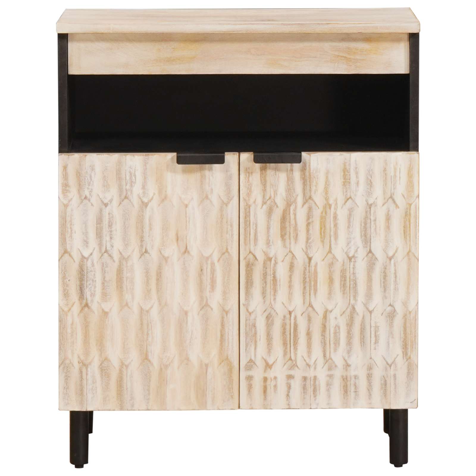 Credenza con porta Finitura Bianco Lavato 60 x 33 x 75 cm | homemem39