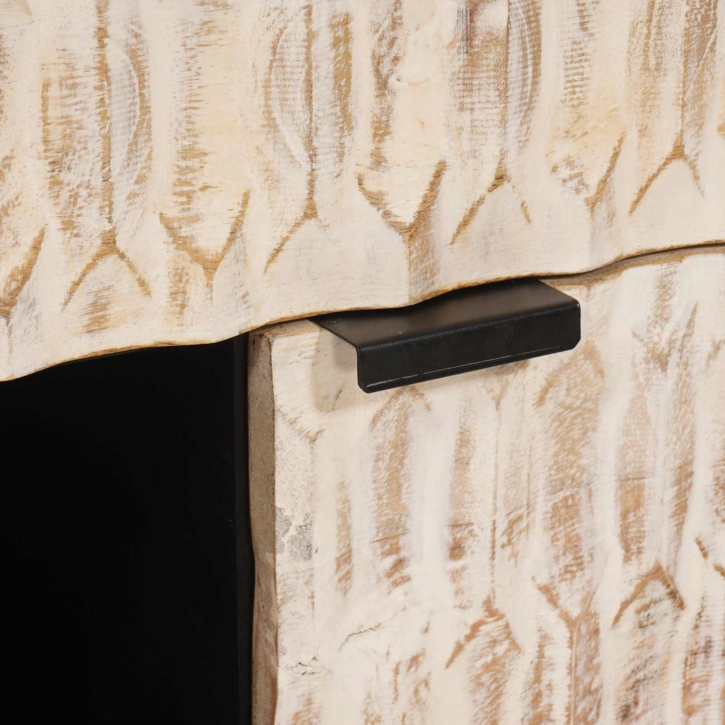 Credenza con porta Finitura Bianco Lavato 80 x 33 x 75 cm | homemem39