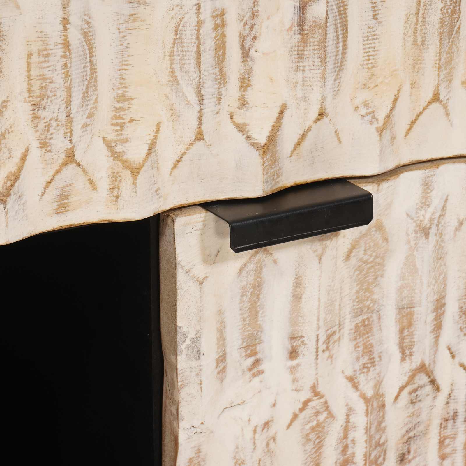Credenza con porta Finitura Bianco Lavato 80 x 33 x 75 cm | homemem39